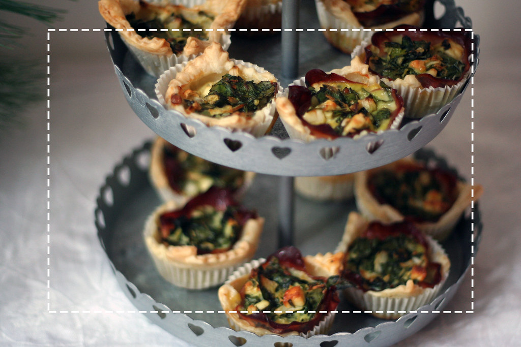 oscar-buffet 2014: blätterteig-muffins mit jungem spinat