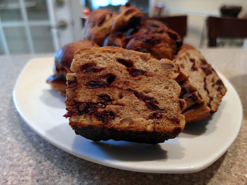 Perfectly Imperfect Chocolate Cranberry Pecan Bread
