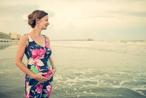 Mira's Maternity Shots at Folly Beach