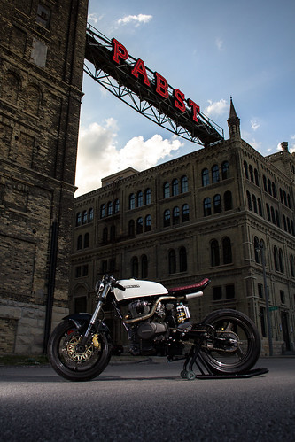 Wrench Tech Racing's 1982 CM450 Modern Cafe Conversion at the old Pabts Brewery in Milwaukee by krum04