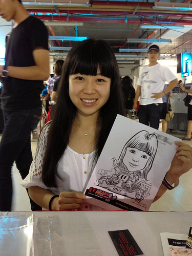 caricature live sketching for NTUC U Grand Prix Experience 2013 - 49