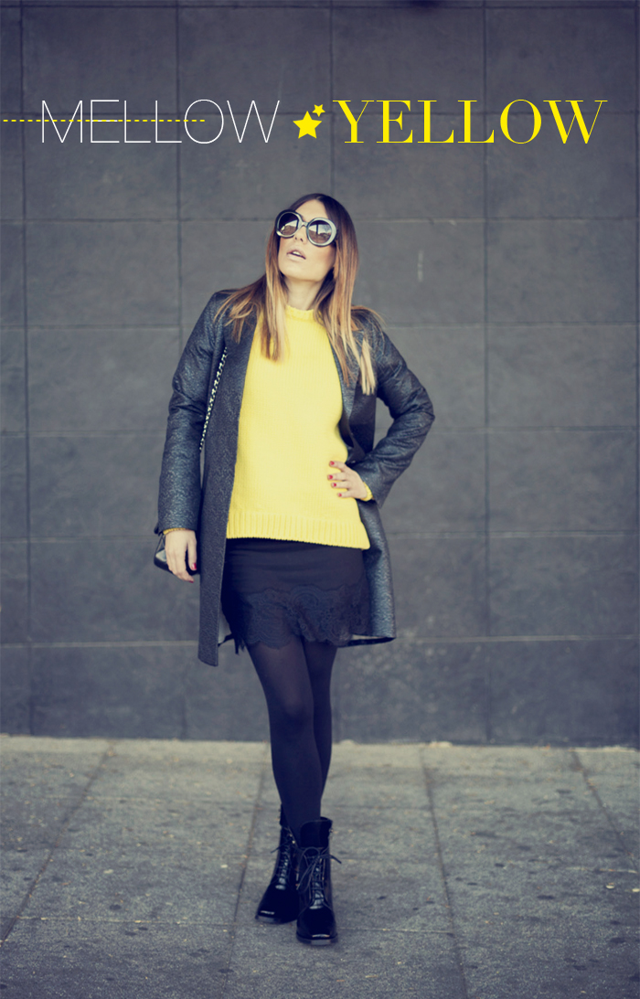 street style barbara crespo mellow yellow zara sweater chanel fashion blogger blog de moda outfit