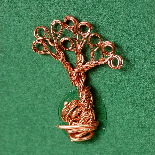 Small tree made from twisted copper