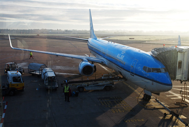 KLM Boeing 737-800 at Manchester Airport