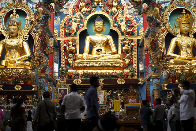 Golden Buddhas in Bylakuppe