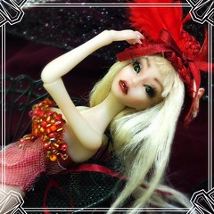 Lightpainted Doll in Circus Red