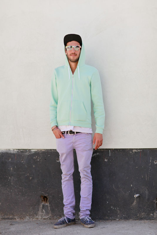 green_lavendar street style, street fashion, men, Valencia Street, San Francisco, Quick Shots