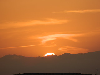 Spectacular sunset in the magnificent skies near LAX in beautiful El Segundo, California.