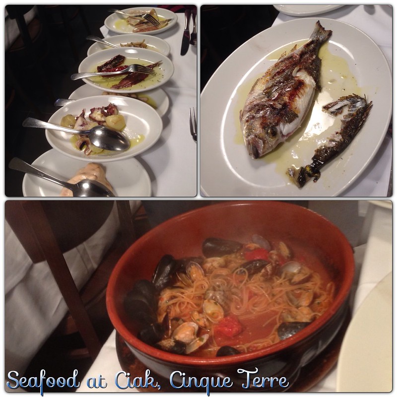 Antipatro Lampara, Grilled Rock Fish, Seafood Spaghetti, Cinque Terre, Italy