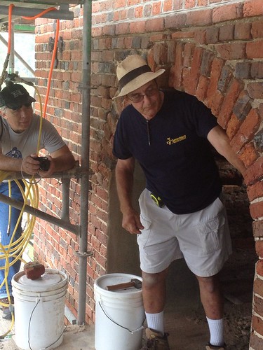 Brings new meaning to the term "arching your back" with Ray Cannetti at the Jamestown Island church tower #AiPatFF