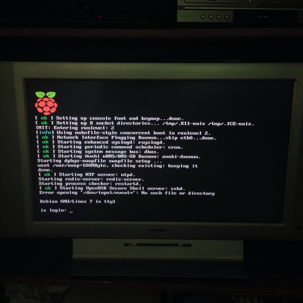 Raspberry Pi booted on my TV
