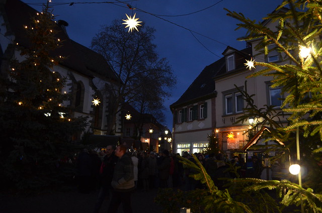 Weihnachtsmarkt Freinsheim at night