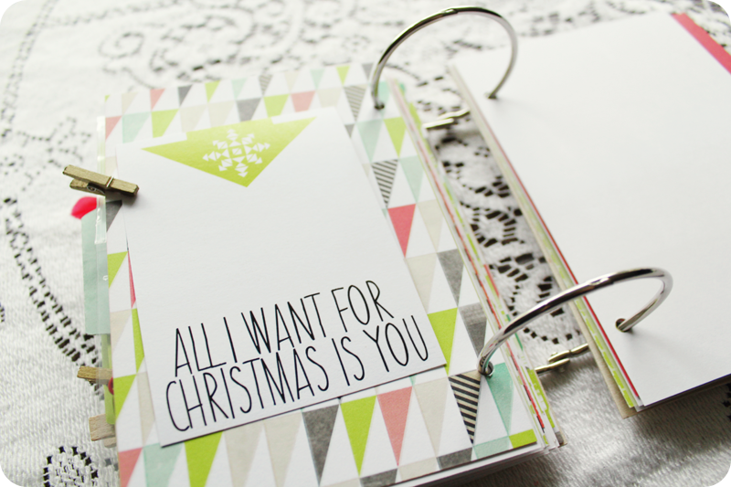 {christmas countdown kit} assembling my minibook | graphic card