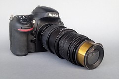 Unmarked German 21cm f26 double meniscus lens ("Schülerobjektiv") on Nikon  D800