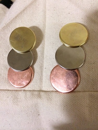 Olympic medal inspired dangle earrings for Iron Craft 3.