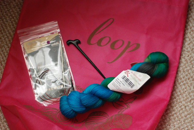 Loop Islington Wollmeise yarn haul Stromboli and shawl pin