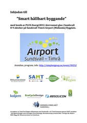 Smart hållbart byggande 8-9 okt Sundsvall-Timrå Airport