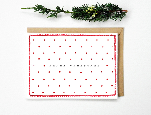 Christmas Card Polka Dots