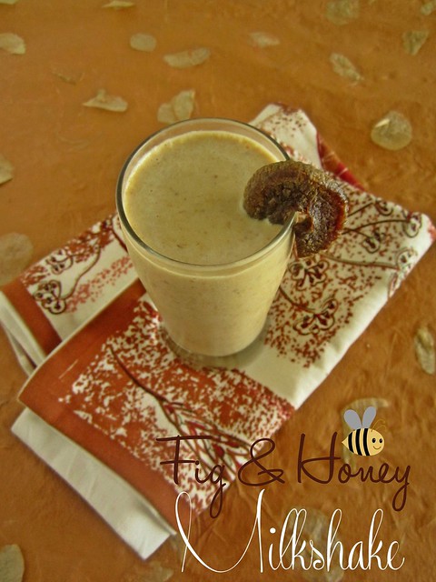 Anjeer Milkshake-Fig & honey Milkshake