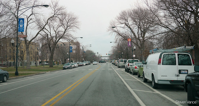 Marshall Boulevard parking+bike lanes