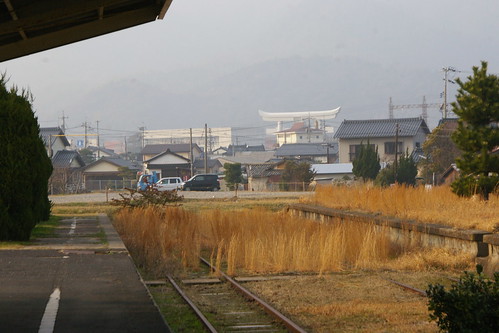 Abandoned rails in Taisha Station, Izumo, Shimane, Japan /Feb 24, 2014