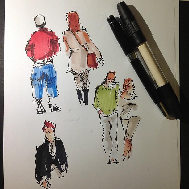 Practicing people hero FP and tría markers