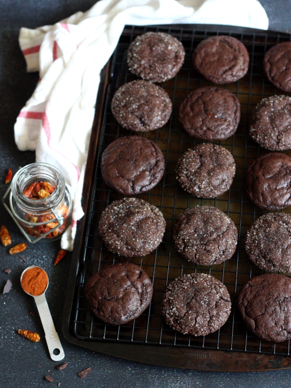 Spicy Chili Chocolate Cookies // completelydelicious.com