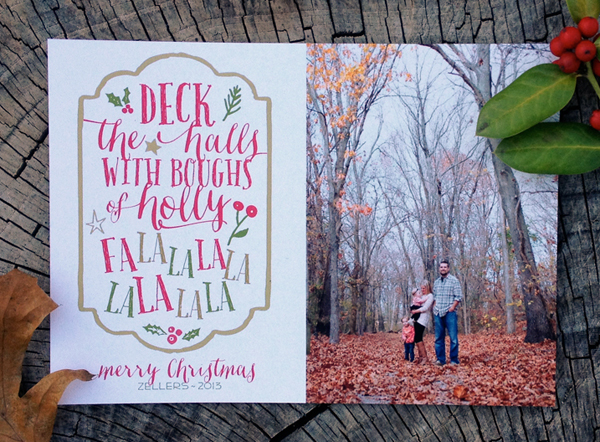 deck the halls with boughs of holly - photo christmas card