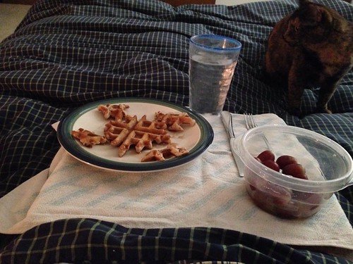 Surprise breakfast in bed, courtesy of my girl