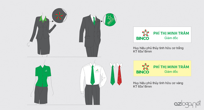 Thiết kế đồng phục công ty, huy hiệu công ty tư vấn du học BINCO