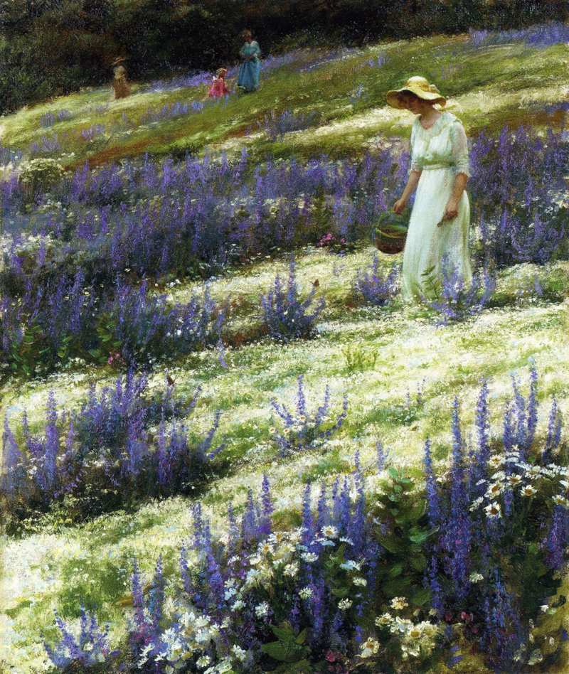 Ladies on a Hill by Charles Courtney Curran - 1914