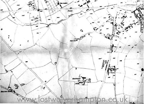 Graisley Old Hall is featured at bottom centre on this small piece of the 1842 Tythe map.