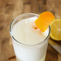 Gin Fizz with Orange Simple Syrup