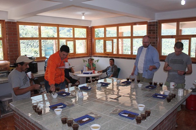 Cupping at FVH, from left Eliseo, Edwin, Martin and Rasmus