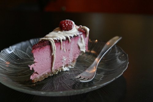 Raw Raspberry cheesecake