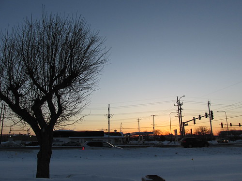 A winter morning sunrise.  Elk Grove Village Illinois. February 2014. by Eddie from Chicago