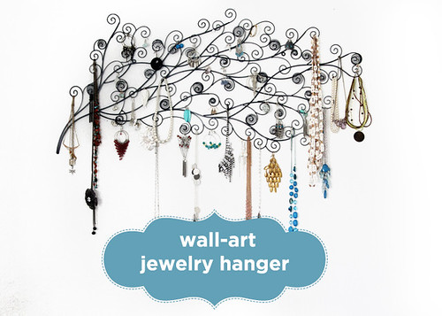 Wall art jewelry hanger