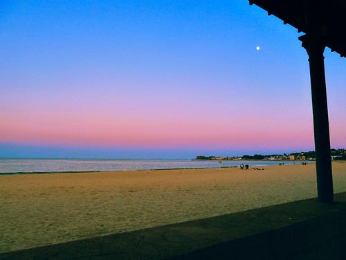 Moon Over Revere Beach by brooksbos