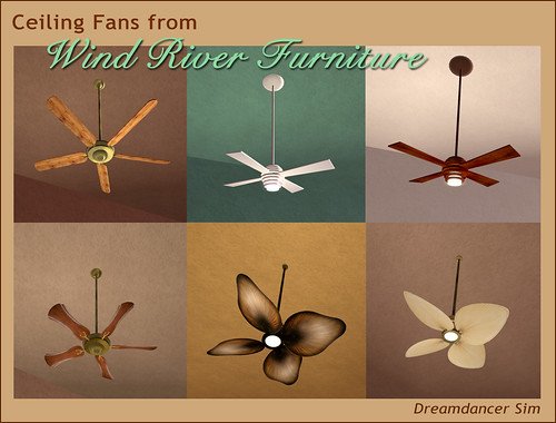 Ceiling Fans from Wind River by Teal Freenote