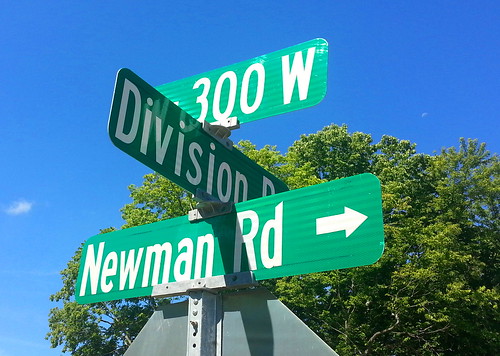 Signpost at Newman and Division Roads