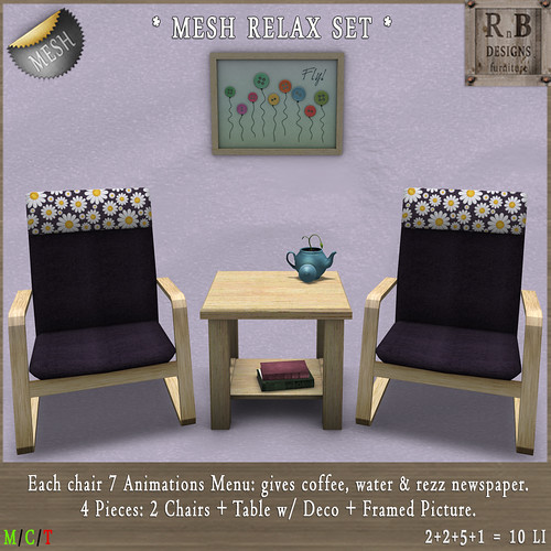 NEW ON SALE ! *RnB* Mesh Relax Set - Daisies (c)