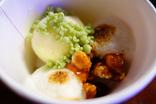 Mao Tai Dessert by Bo Innovations at Savour 2014. Calamansi, Kaffir Lime, Lemon & Preserved Kumquat.