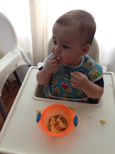 Elliott Eating Scrambled Eggs