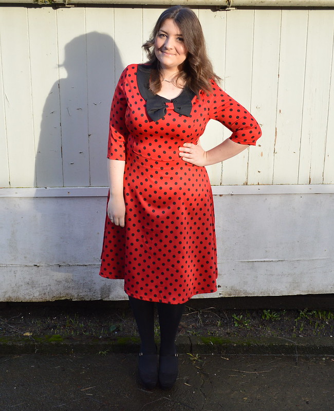 This is a picture of a red Lindy Bop Cassy dress