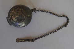 Container for lime with spatula on a chain (part of a betel nut set) specimen B