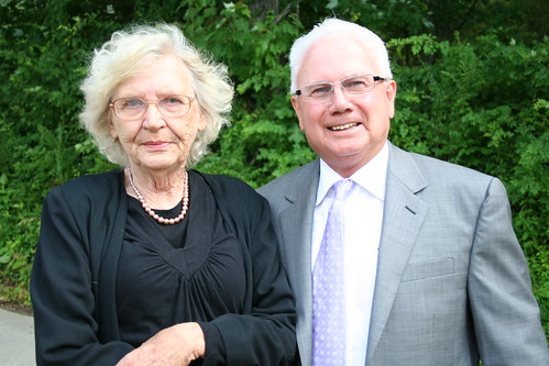 First time homeowner, 76 year old Carol McCormack Arentz with Tom Fern, State Director for USDA Rural Development in Kentucky. USDA photo.