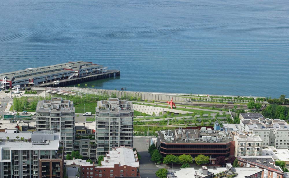 Olympic Sculpture Park from Space Needle