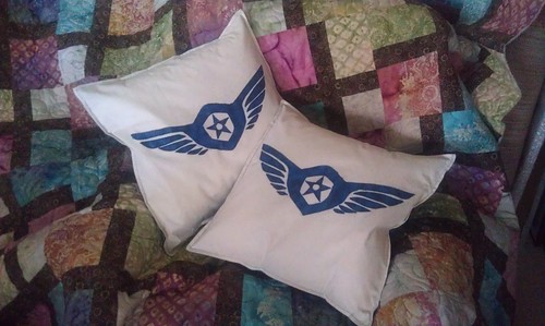 Gipsy Danger cushion covers - finished!