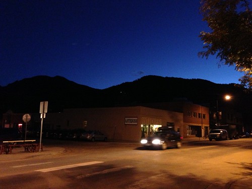 Pearl St. at night, Boulder