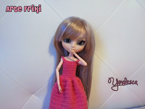 vestido dress crochet ganchillo doll Pullip